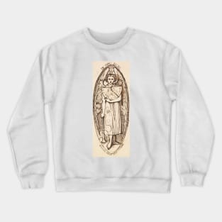 Dantis Amor - Study of Love with a Sundial and Torch by Dante Gabriel Rossetti Crewneck Sweatshirt